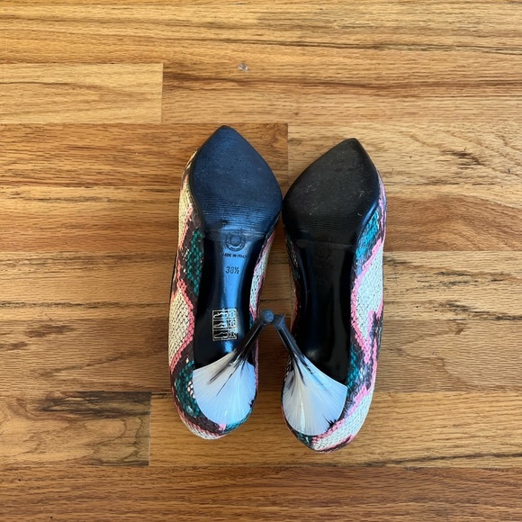DRIES VAN NOTEN Snakeskin Multicolor Pump Heels 38.5 - Picture 5 of 8